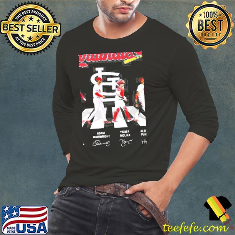 The cardinals nolan arenado adam wainwright yadier albert pujols abbey road signatures Long Sleeve Tee The cardinals nolan arenado adam wainwright yadier albert pujols abbey road signatures Long Sleeve Tee