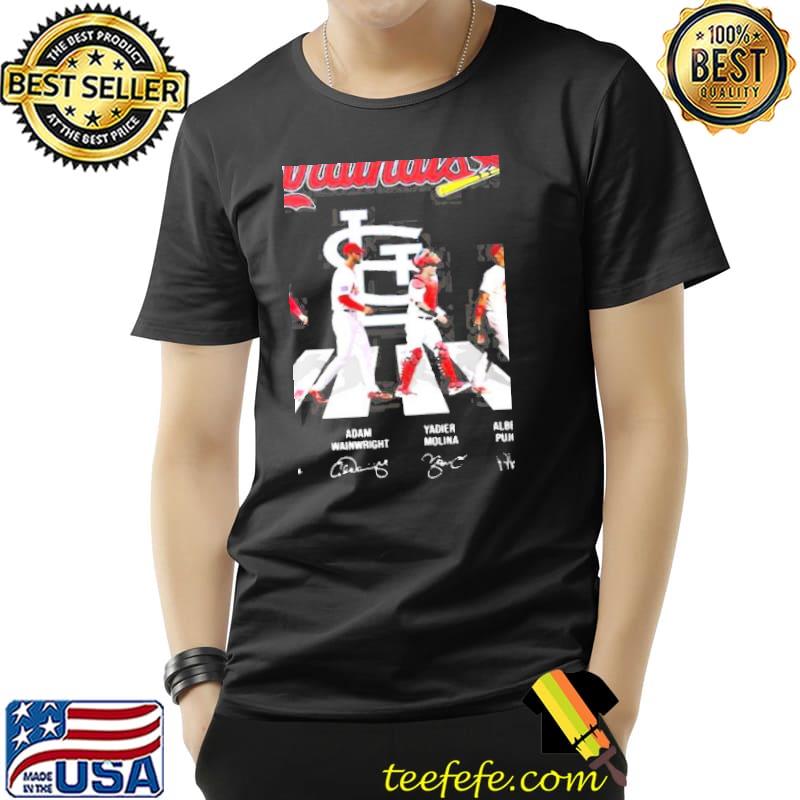 The cardinals nolan arenado adam wainwright yadier albert pujols abbey road signatures shirt