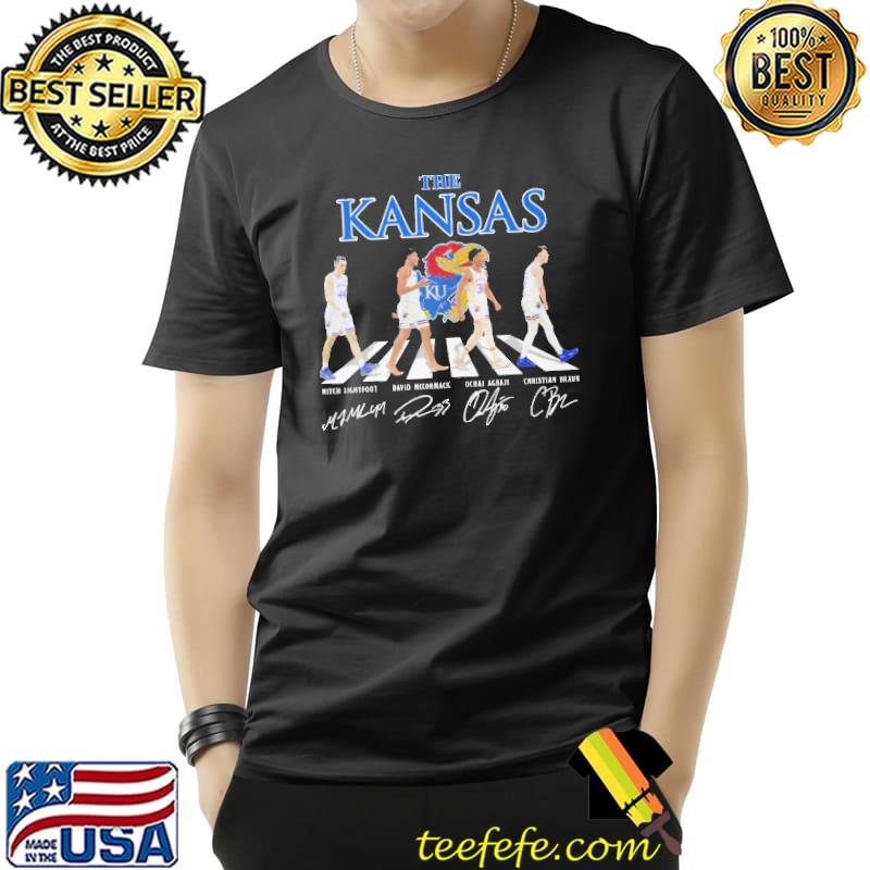 The kansas jayhawks walking signatures shirt