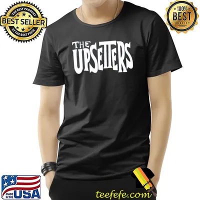The upsetters white font shirt