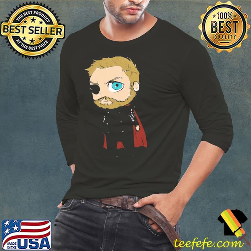 Thor One Eye Chibi Marvel Superhero Shirt Long Sleeve Tee Thor One Eye Chibi Marvel Superhero Shirt Long Sleeve Tee
