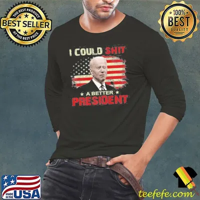 Vintage I could shit a better president usa flag Patriots shirt