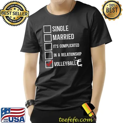 Volleyball Player Team Vintage Single Married It'S Premium T-Shirt