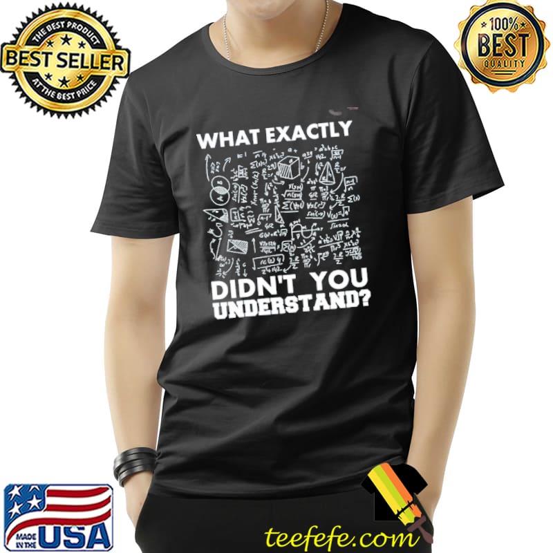 What exactly didn't you understand funny maths shirt