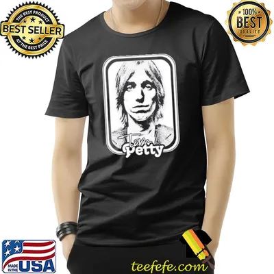 White retro style tom petty shirt