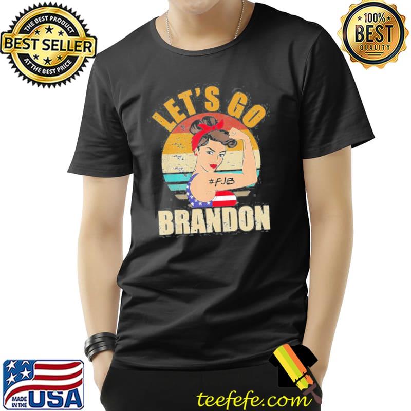 Womens let's go brandon vintage funny trendy sarcastic shirt