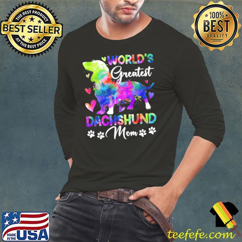 World's greatest Dachshund colorful for mother day Long Sleeve Tee World's greatest Dachshund colorful for mother day Long Sleeve Tee