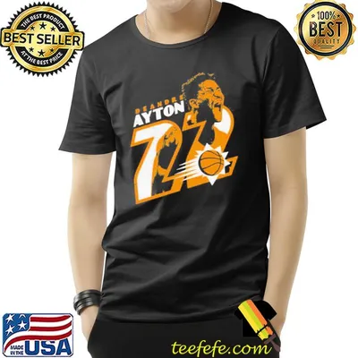 Yellow style deandre ayton 22 phoenix suns basketball shirt