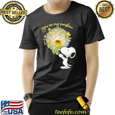 You are my sunshine sunflowers snoopy woodstock shirt