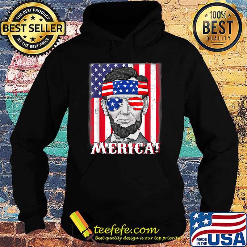 Abraham Lincoln Merica 4th Of July American Flag Boys Kids T-Shirt Hoodie Abraham Lincoln Merica 4th Of July American Flag Boys Kids T-Shirt Hoodie