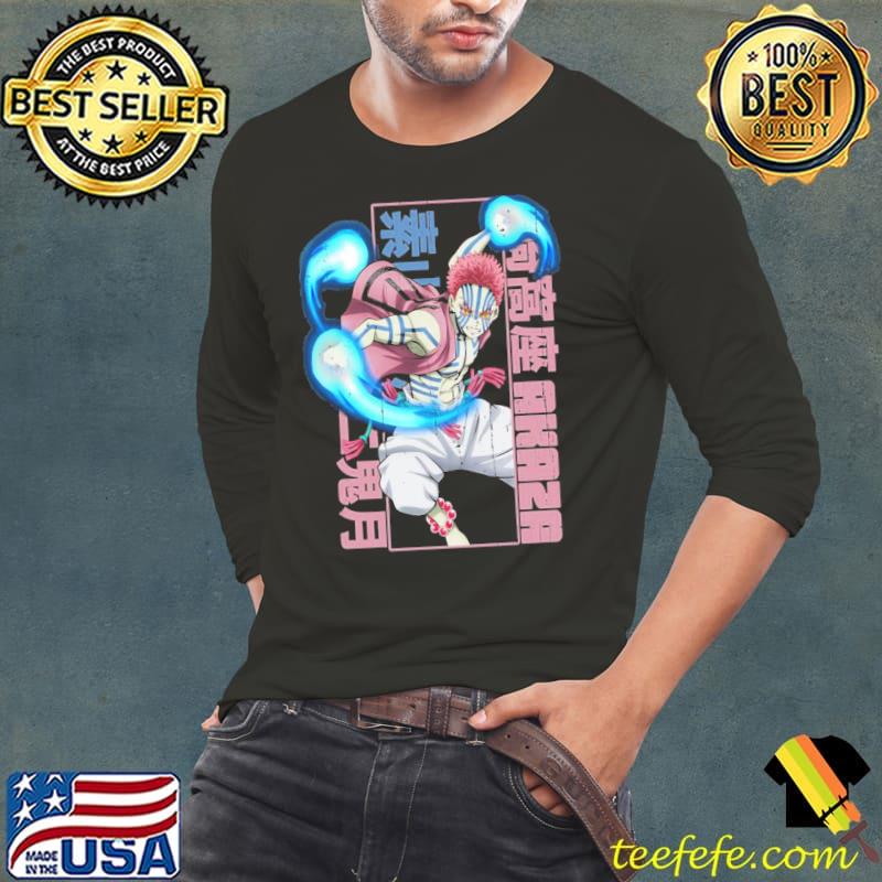 Akaza kimetsu no yaiba anime Long Sleeve Tee Akaza kimetsu no yaiba anime Long Sleeve Tee