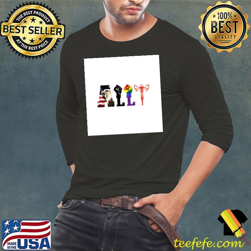 ALLY American flag Black live matter LGBT T-shirt