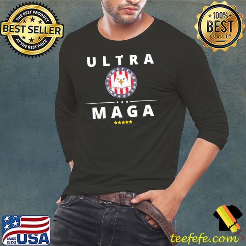 AntI Joe Biden ultra maga pro Trump support usa flag shirt