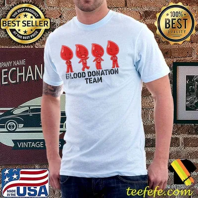 Blood Donation Team Type A B O AB Fun World Blood Donor Day T-Shirt