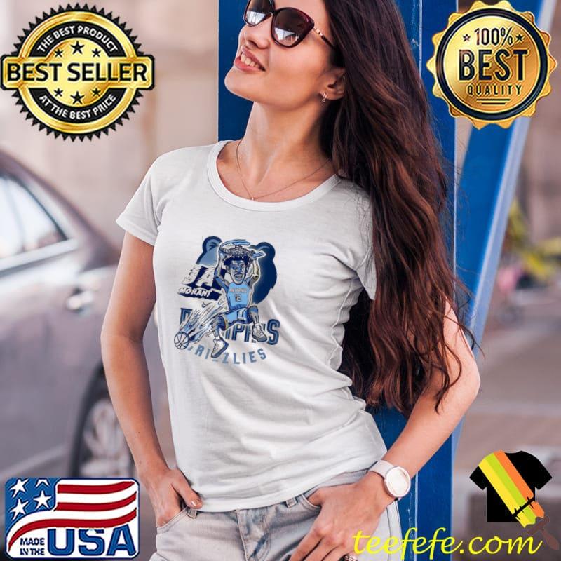 Blue graphic style ja morant NBA memphis grizzlies basketball Ladies Tee Blue graphic style ja morant NBA memphis grizzlies basketball Ladies Tee
