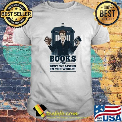 Books the best weapons in the world doctor who series hooded shirt