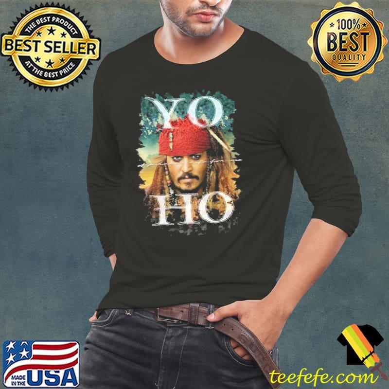 Captain Jack sparrow pirates of the caribbean johnny depp Long Sleeve Tee Captain Jack sparrow pirates of the caribbean johnny depp Long Sleeve Tee