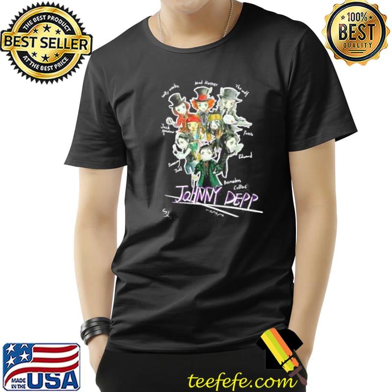 Character fan art cute actor movies johnny depp shirt