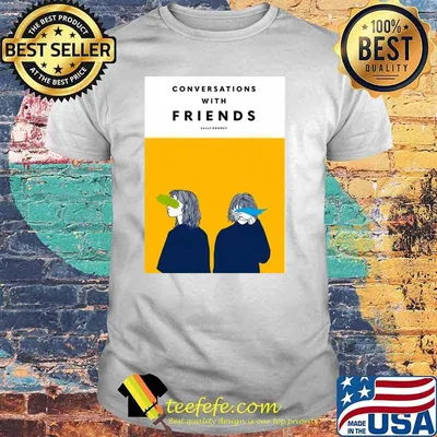 Conversations with friends minimal hooded shirt