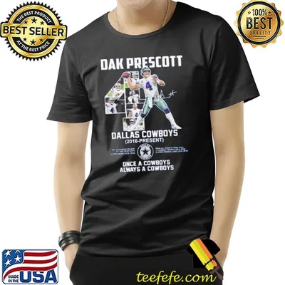 Dak prescott in Dallas Cowboys signature shirt