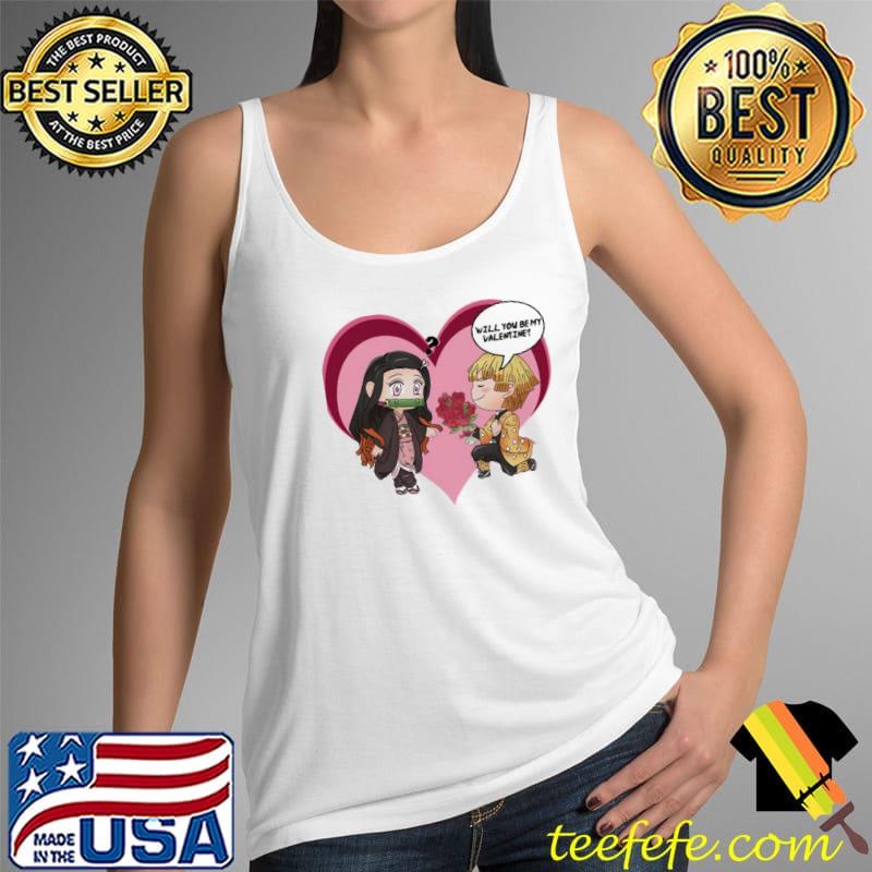 Demon slayer zenitsu nezuko Valentine s Tank Top Demon slayer zenitsu nezuko Valentine s Tank Top