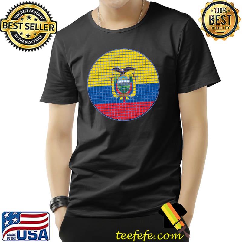 Ecuador Flag Rounded - Squares Pixel Classic T-Shirt Unisex Ecuador Flag Rounded - Squares Pixel Classic T-Shirt Unisex