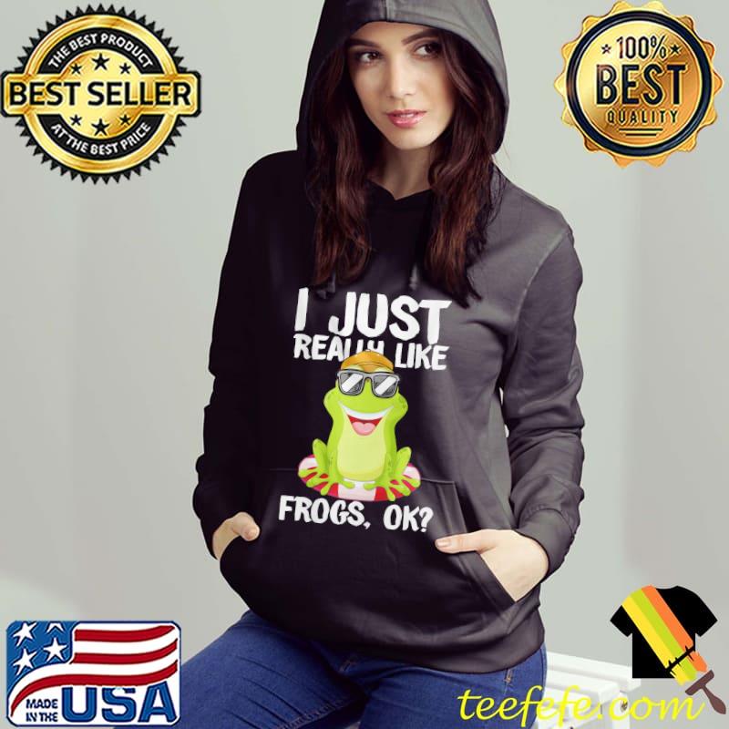 Frog swimming float I just really like frogs ok summer Hoodie Frog swimming float I just really like frogs ok summer Hoodie