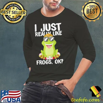 Frog swimming float I just really like frogs ok summer shirt