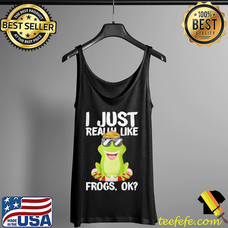 Frog swimming float I just really like frogs ok summer Tank Top Frog swimming float I just really like frogs ok summer Tank Top