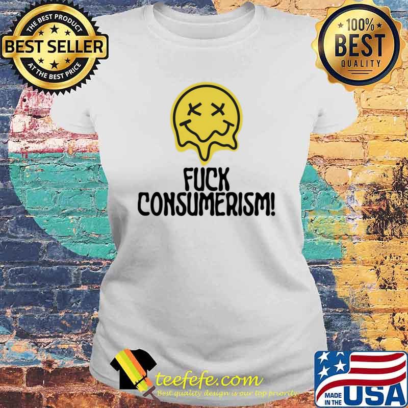Fuck antI consumerism hooded Laides tee Fuck antI consumerism hooded Laides tee