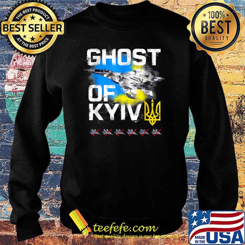 GHOST OF KYIV Ukraine Fighter Jet T-Shirt Sweater GHOST OF KYIV Ukraine Fighter Jet T-Shirt Sweater
