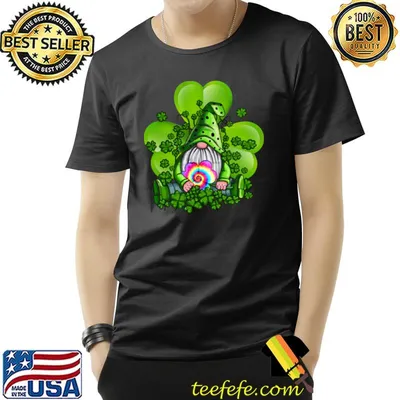 Gnome Tie Dye Shamrock St Patricks Day Gnome T-Shirt