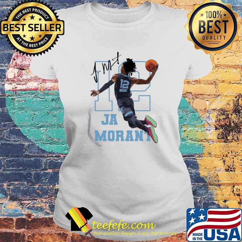 Graphic design ja morant signature memphis grizzlies basketball Laides tee Graphic design ja morant signature memphis grizzlies basketball Laides tee