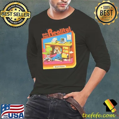 Hide from reality funny vintage kids art shirt