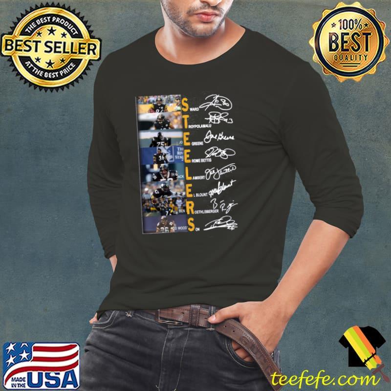 Hines ward troy polamalu Joe greene signatures shirt
