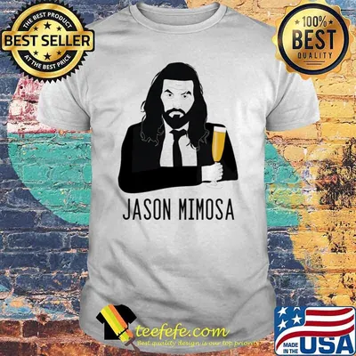 Jason momoa holding a mimosa parody hooded shirt