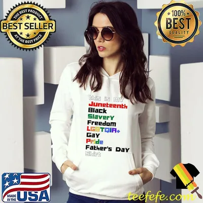 Juneteenth Black Slavery Freedom LGBTQ Gay Pride Fathers Day Premium T-Shirt
