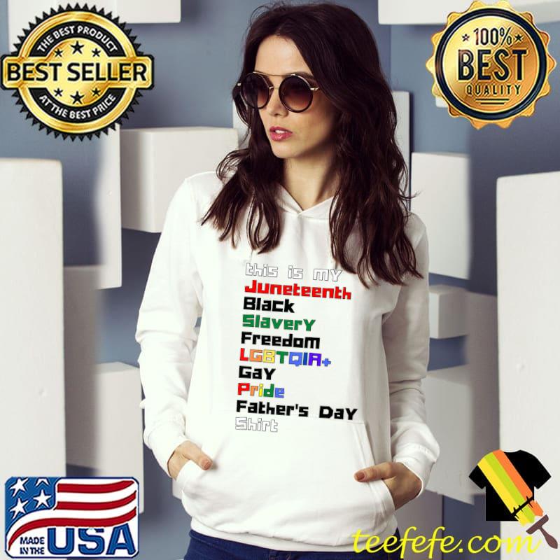 Juneteenth Black Slavery Freedom LGBTQ Gay Pride Fathers Day Premium T-Shirt