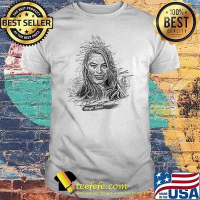 Margot robbie abstract sketch art hooded shirt