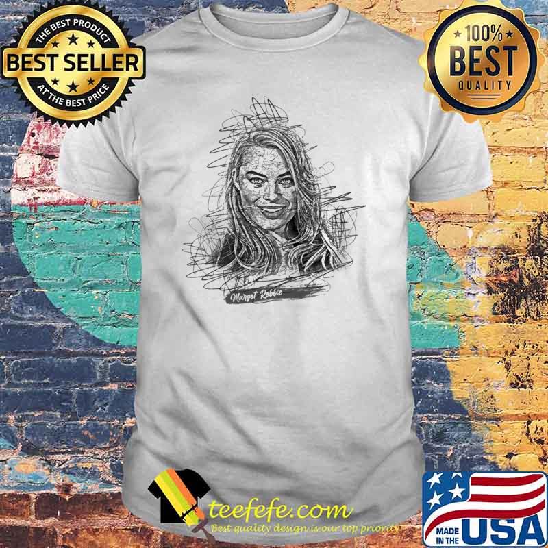 Margot robbie abstract sketch art hooded shirt