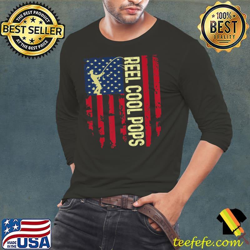 Mens Retro American Reel Cool Pops For Best Daddy Father's Day Premium T-Shirt Long Sleeve Tee Mens Retro American Reel Cool Pops For Best Daddy Father's Day Premium T-Shirt Long Sleeve Tee