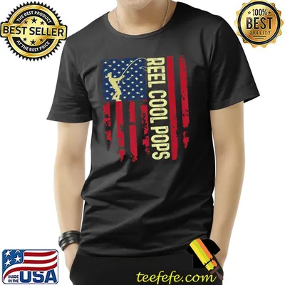Mens Retro American Reel Cool Pops For Best Daddy Father's Day Premium T-Shirt
