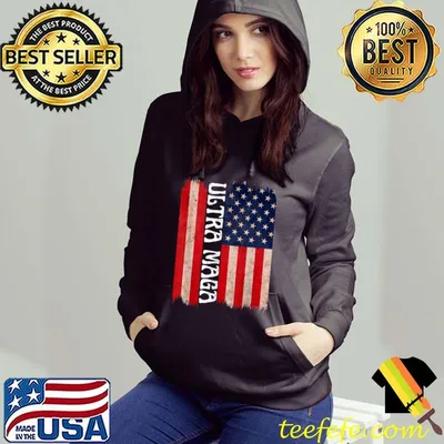 Mens Ultra MAGA Shirt Funny Sarcastic USA Flag Pro Trump Trendy T-Shirt