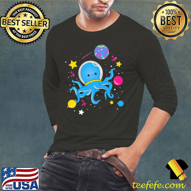 Pan pride octopus in space pansexual Long Sleeve Tee Pan pride octopus in space pansexual Long Sleeve Tee