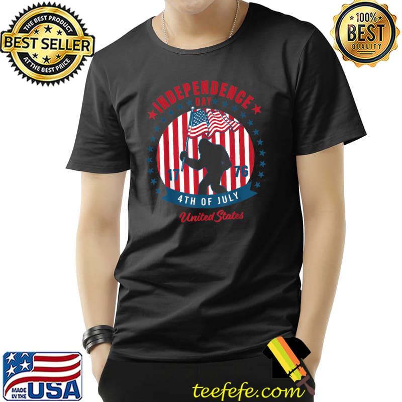 patriotic Bigfoot 4th of july usa american flag merica T-Shirt Unisex patriotic Bigfoot 4th of july usa american flag merica T-Shirt Unisex
