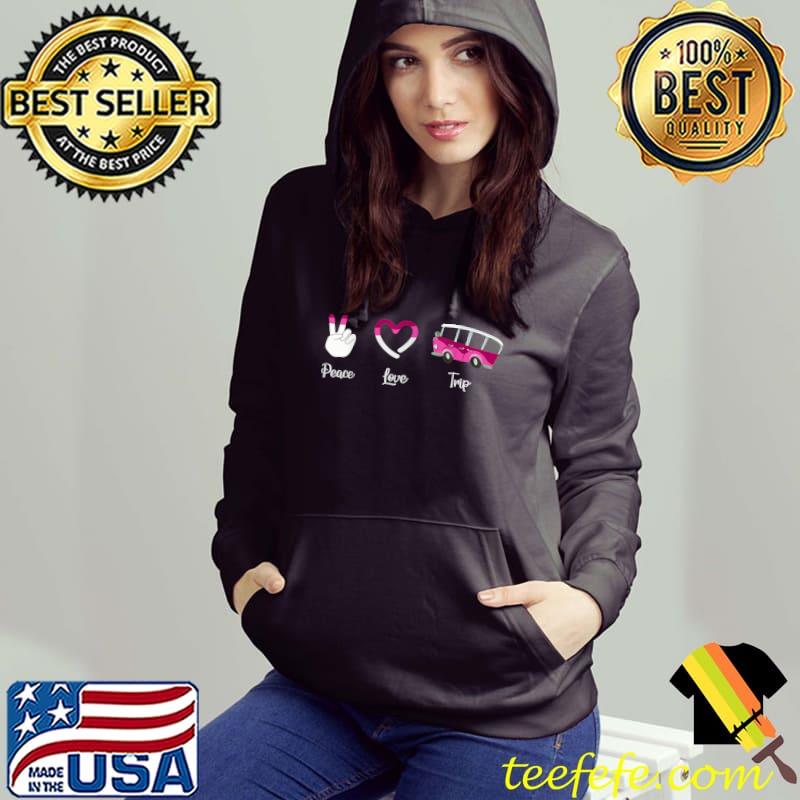 Peace Love Field Trips Funny School Bus Field Trips Summer T-Shirt Hoodie Peace Love Field Trips Funny School Bus Field Trips Summer T-Shirt Hoodie