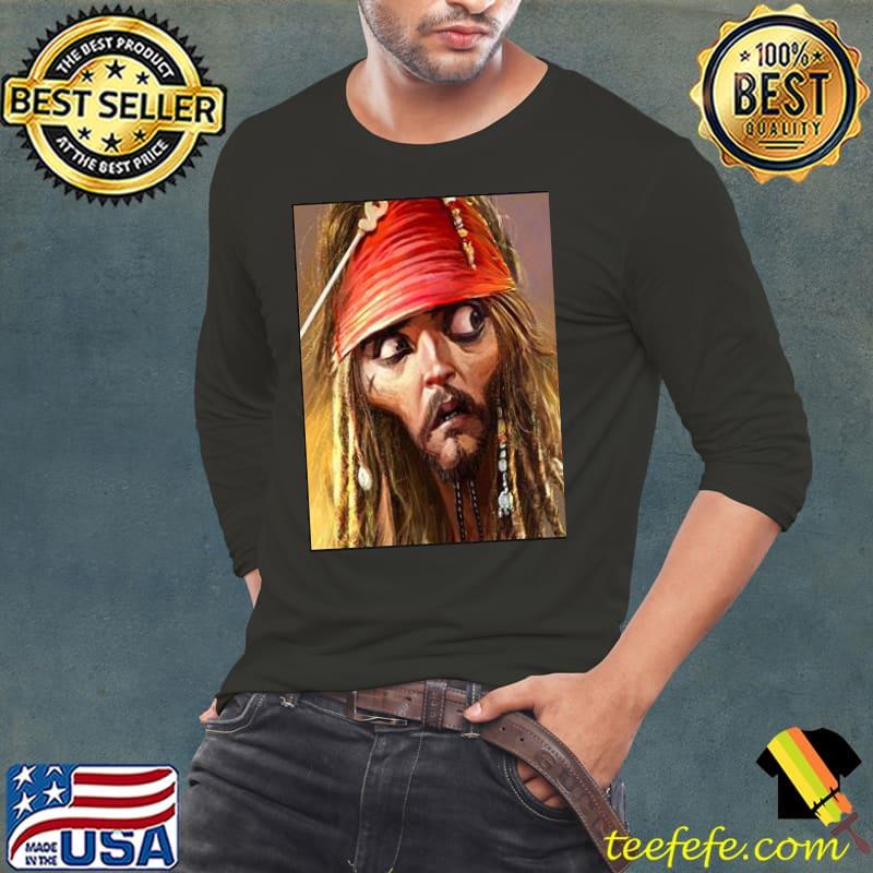 Captain Jack Sparrow Johnny Depp Pirates Of The Caribbean Crewneck