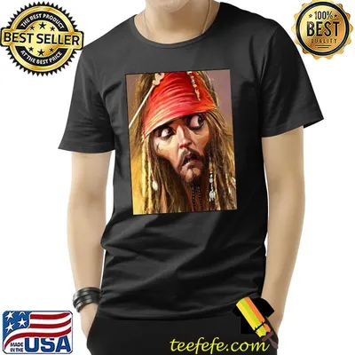 Pirates of the caribbean captain Jack sparrow johnny depp shirt