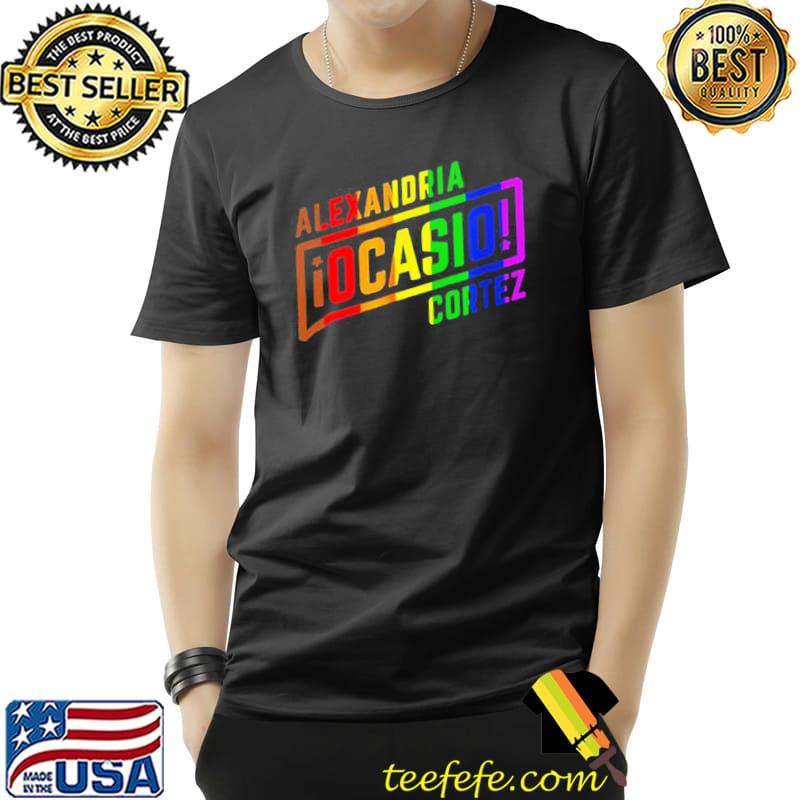 Pride Color Alexandria Ocasio Cortez Unisex T-Shirt