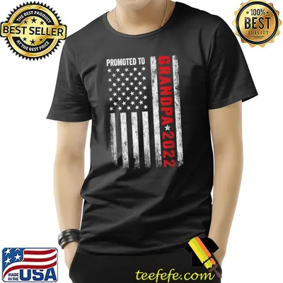 Promoted To Grandpa 2022 For First Time Fathers New Dad Gift T-Shirt
